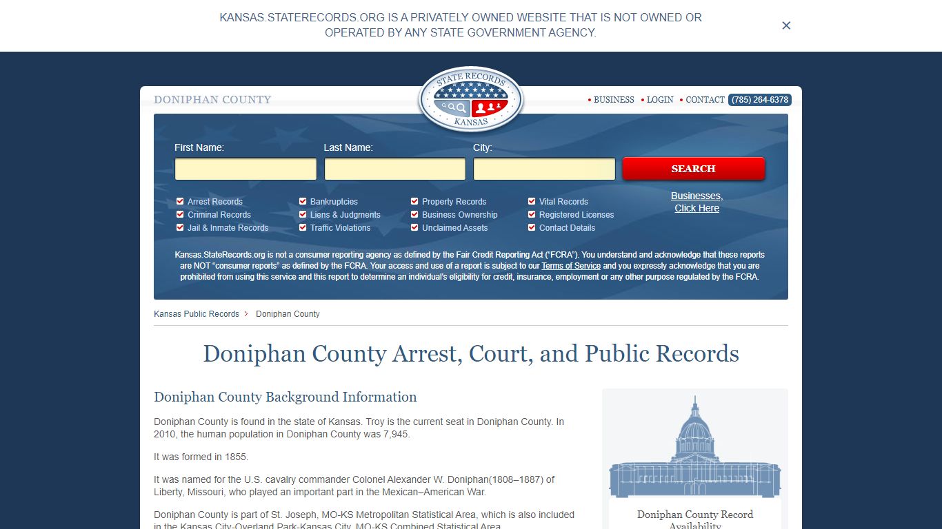 Doniphan County Arrest, Court, and Public Records