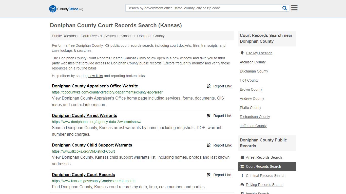 Doniphan County Court Records Search (Kansas) - County Office