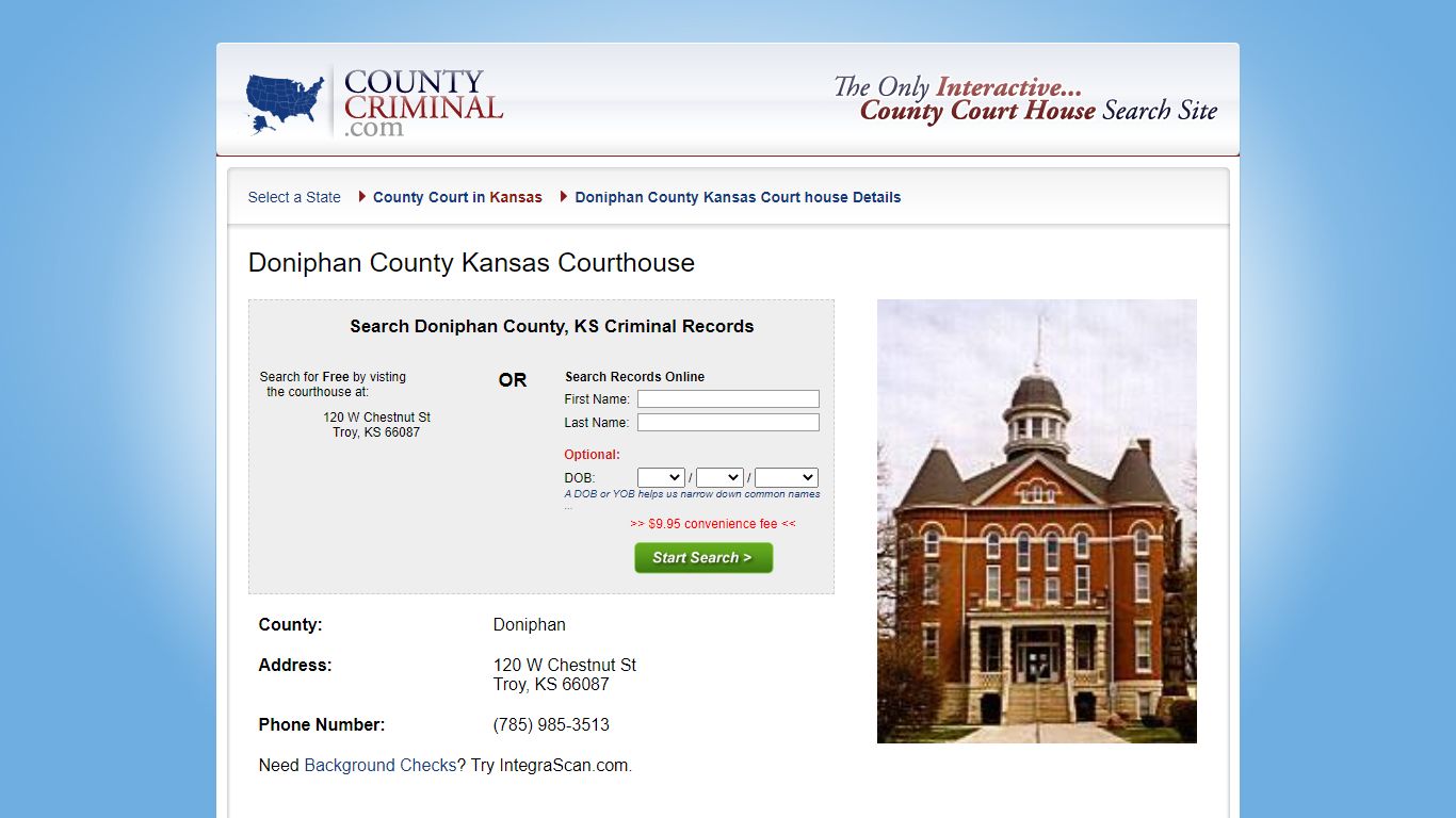 Doniphan County Criminal Court - KS - CountyCriminal.com