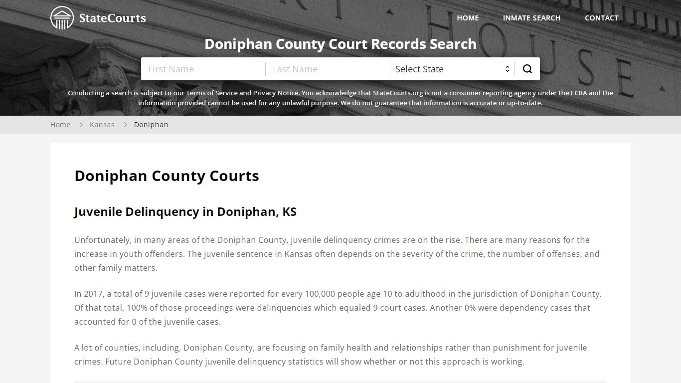 Doniphan County, KS Courts - Records & Cases - StateCourts